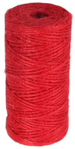 YMWALK Spago di cotone multicolore da 2 mm, 100 m, ecologico, per decorazioni fai da te e confezioni regalo, per arte, artigianato, cucina (rosso)
