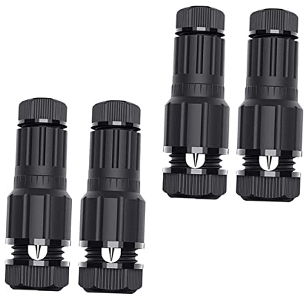 Sewroro 4 pezzi Connettori Elettrici Impermeabili Nylon per Illuminazione da Giardino Facili da Installare Adatti per Esterni e Patii Resistenti e Durevoli