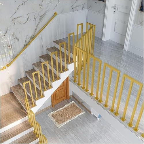 QYMYOZ Ringhiera per Scale in Metallo per Scale a Forma di U/M, Pali di Supporto per corrimano Antiscivolo per Uso Interno ed Esterno, Recinzione di Sicurezza in Ferro battuto retrò, corrimano di t