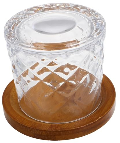 DONFAMDS Verre à Whisky Rotatif Classique 280 Ml En Verre Léger Avec Base Pivotante En Bois Stable Pour Dégustation De Whisky Et Brandy Usage Maison Et Bar Ensemble