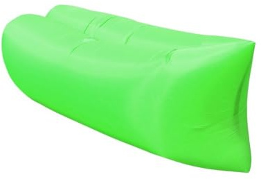 Ryhapm Aufblasbares Sofa für Einzelpersonen, tragbar, Outdoor, Strand, Luftsofa, Bett, faltbar, Camping-Schlafsack für bequeme Erholung (grün)