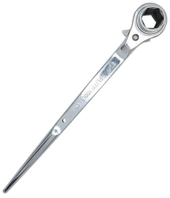 Unifizz 17mm-19mm Silver Ratchet Podger Spanner Quick Release Tool Ratcheting Podger Scaffold Wrench