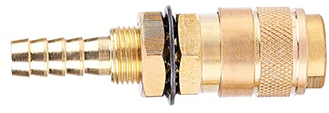 Naroote Conector Rápido para Antorcha de Soldadura MIG, Adaptador Rápido de Manguera de Gas y Agua, Adaptador de Construcción de Latón para Conexión de Enchufe de Soldadura de Manguera M8 (Color