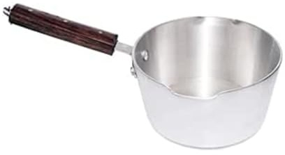 MSQUARE Stainless Steel Milk Pan with Spout & Heat Resistant Handle, Multipurpose Saucepan for Boiling Milk, Tea & Coffee, Easy Pour, Durable & Easy to Clean Kitchen Pot (2.5 LTR)
