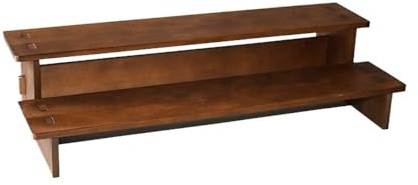 Smyckehållare Skärbar vintage massivt trä stege smyckesdisplay ställ två nivåer