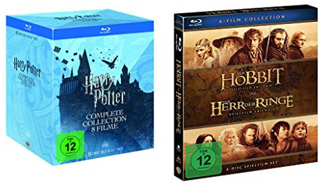 Harry Potter Box Teil 1-7.2 [8 Blu-rays] + Mittelerde Collection Box (Der Hobbit + Der Herr der Ringe Box) [6 Blu-rays]