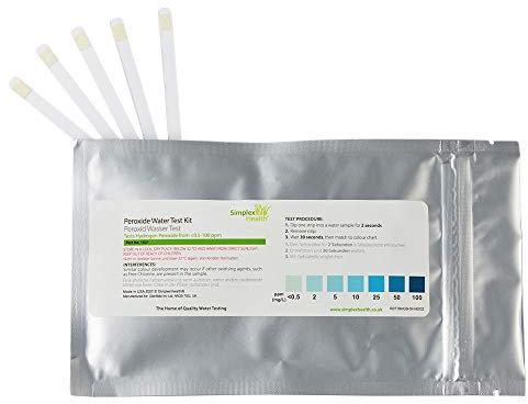 SimplexHealth Wassertest Peroxid/Wasserstoffperoxid <0,5-100ppm Teststreifen (10 Stück)