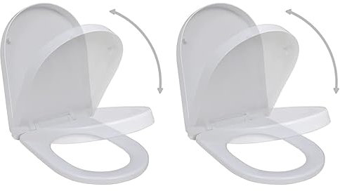 vidaXL 2x Toilettensitz mit Absenkautomatik Klodeckel WC Sitz Toilettendeckel