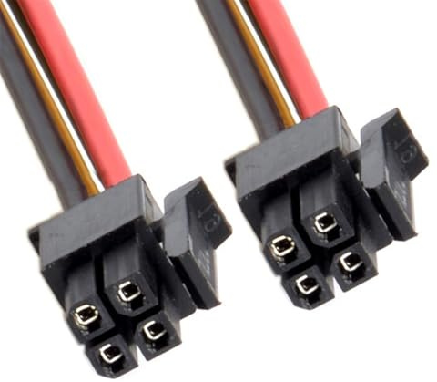 xiwai Cavo di alimentazione ATX per connettore Molex Micro Fit 4 pin maschio a 4 pin maschio cavo di alimentazione 12 V 60 cm passo 20AWG = 3,0 mm