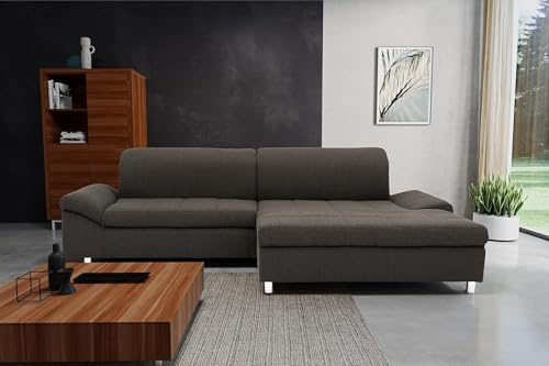DOMO. collection Ecksofa Mika, Longchair rechts mit Schlaffunktion