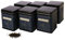 Dosenritter | 6x lata clásica rectangular para té, de metal, estanca, APILABLES, incluye 6 etiquetas florales adhesivas, para 140g Earl Grey | 9,8 x 7,6 x 7,6 cm (AlxAnxP)| o como tarro para especias