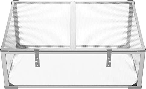 Frühbeet Gewächshaus Alu Frühbeetkasten Pflanzenhaus Treibhaus 100x60 cm