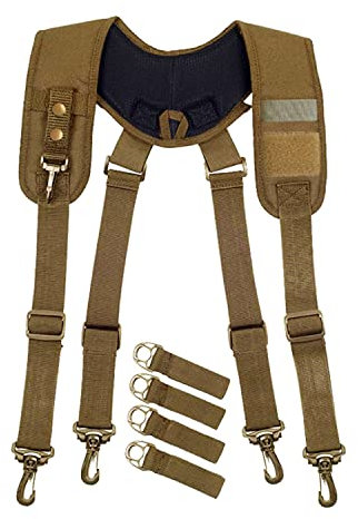 Dr.TOUGH Tactical Tool Belt Suspenders for Men - Heavy Duty Padded Adjustable Duty Belt Suspenders for Law Enforcement