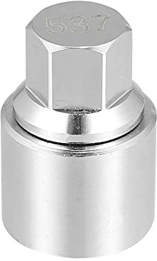 X AUTOHAUX 537 Clé Démontage Écrou Antivol Roue pour Volkswagen Touareg 1pc | Argenté, Métal, 4.1x2.9cm, Pour Scirocco Magotan Phaeton Tiguan, Non-OEM