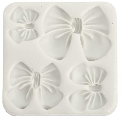 Stampi in Silicone Stampi per Fondente con Fiocco per Fai da Te, Cioccolato, Caramelle, Budino, Gomma, Cupcake, Decorazione di Dessert, Stampi Fatti a Mano