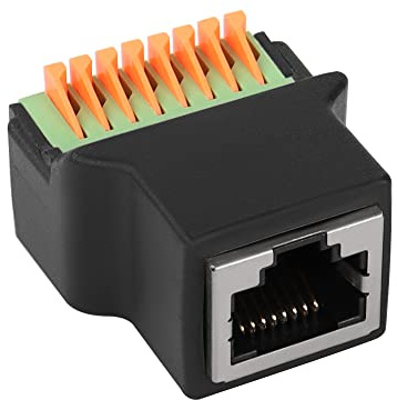 QIANRENON RJ45 auf 8 Pin Schnellanschluss lötloser Adapter – Buchse zu 8-poligen Anschlussnetzwerkanschluss, für CAT5/6/7 Audio analog GPIO