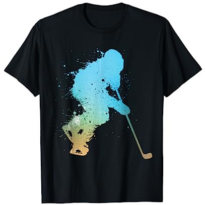 Retro Eishockeyspieler Eishockey Kinder Jungs Männer T-Shirt