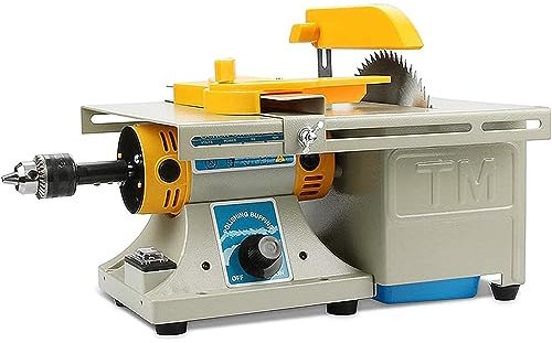 HSRG Mini Sega da Tavolo, Sega da Tavolo Professionale in Miniatura di Precisione 0-10000 Giri/min, Lucidatrice per Smerigliatrice a Tampone da Banco, Attrezzatura per Gioielli Fai-da-Te