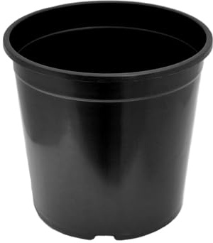 KAGM Blumentopf Containertopf Anzuchttopf Pflanztopf Pflanzcontainer Blumenmkübel Schwarz 21cm - 10er Pack