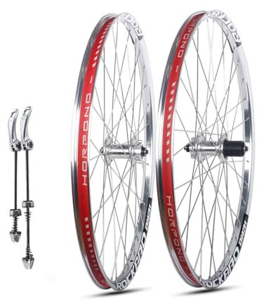 MTB-Laufradsatz AM/XC 26/27,5/29 Zoll Alu-Legierung Doppelwandfelgen QR-Laufradsatz Vorne 2 Hinten 4 Abgedichtete Lager Scheibenbremsen-Laufradsatz 120-Ring-Naben Für7-11-Gang-Kassette ( Color : Silve