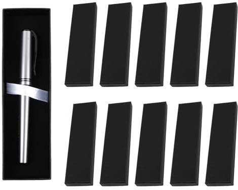 Catime 10 Pezzi Scatola Regalo per Penna 18 x 5,2 x 2,5 cm, Penna Vuota Confezione Regalo, Scatola per Gioielli Rettangolo con Cuscino, Stilografica Scatole Regalo per Forniture Souvenir Affari (B)