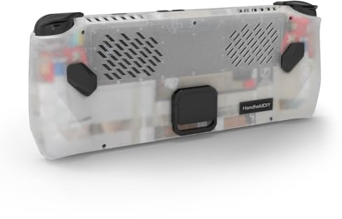 HandheldDIY Modcase for ROG Ally, ROG Ally Back Plate Accessories Heat Management Shell Case Compatible with ASUS ROG Ally, with Kickstand, Heat Spreader and Custom Nameplate (Translucent)