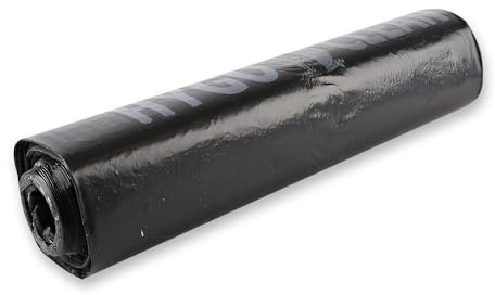 250 Stück, Müllsäcke Light, FRANZ MENSCH, 120 l, schwarz, LDPE, 40my, Rolle | 10 x 25 Stück, 100% recyceltes Material, Müllbeutel, Mülltüte, trash bags, Haushalt, Gewerbe, Reinigung