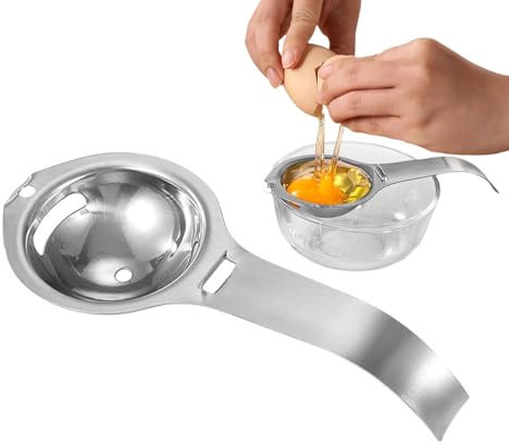 Herramienta separadora de clara yema de huevo, Separador de clara yema de huevo de acero inoxidable, Adecuado