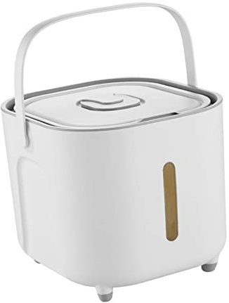Feriuzymix Seau de rangement pour riz avec poignée pour céréales, noix, riz