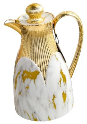F Fityle Insulated Coffee Carafe Insulated Flask with Spout and Glass Liner 1L Coffee Tea Pot Water Jug for Hotel Coffee Lovers Gift