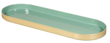 Rayher Bandeja Decorativa de Metal, Alargada, 28x10x1,5cm, 2 Color, c almohad gomaespu, eucalipto, 46802502
