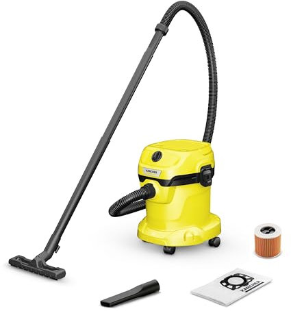 Kärcher Wet and Dry Vacuum Cleaner WD 2 Plus V-15/4/18/C Blowing function, Power: 1000 w, steel container: 15 L, suction hose: 1.8m, incl. cartridge filter, floor & crevice nozzle