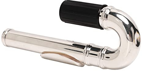 Qqmora Flûte à Tête Incurvée de Remplacement, Embout en Métal, Accessoires D'instruments à Vent pour Enfants Débutants, Confortable, Durable, Brillant, Ajustement Universel, Diamètre