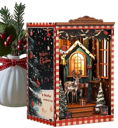 Kit Case Miniatura per Adulti - Puzzle 3D In Legno Da Costruire Casetta Natalizia | Forniture Per Costruire Modelli Decorativi Per Bambini E Adulti | Per Principianti