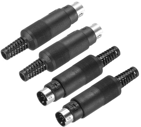 Kvartsman 4 stycken S-DIN adapter φ13, 7-stifts mini video PS2-kontakt för 5 mm diameter kabel