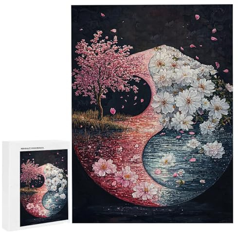 Puzzle 6000 Teile Erwachsene Mond Blumen, Impossible Klassische Jigsaw Puzzles 179 x 105cm, Geschicklichkeitsspiel für die ganze Familie, Puzzle farbenfrohes Legespiel Home Dekoration Geschenk k-1003