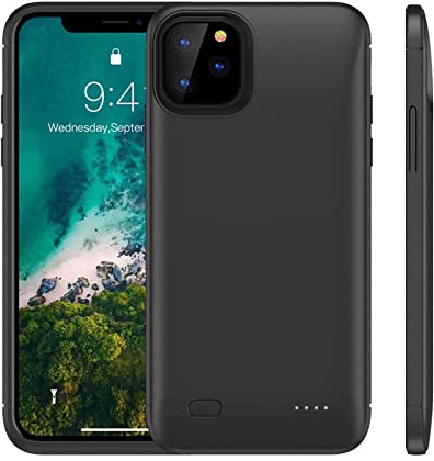 ELLENNE Akkuhülle für iPhone 6 6S 7 8 Plus 5,5 Zoll wiederaufladbar 6200 mAh | Schutzhülle mit integriertem Akku für iPhone 6 6S 7 8 Plus 5,5 Zoll / 14 cm (5,5 Zoll), wiederaufladbar, dünn, 6200 mAh