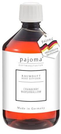 pajoma® Raumduft Nachfüllflasche Cranberry Marshmallow 500 ml | Nachfüller für Lufterfrischer | intensiver und hochwertiger Duft in Premium Qualität