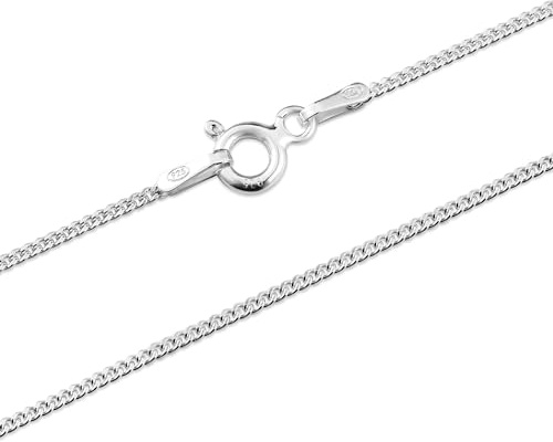 Heather Needham 925 Sterling Silver 17 (43cm) Curb chain - 1.2 gauge - Length 17 (43cm). Gift boxed. 8500/17
