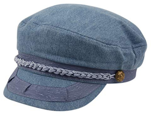 Epoch hats Greek Fisherman Sailor Hat Cap 100% Cotton (Large/X-Large, Blue Jeans)