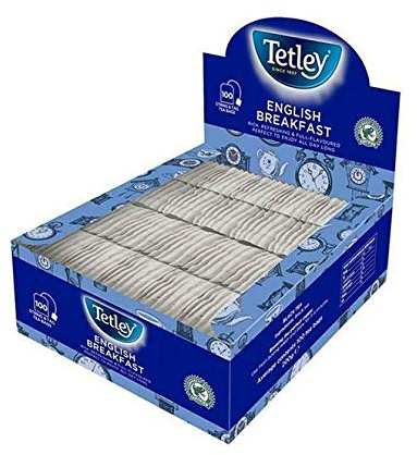 Tetley English Breakfast String Tagged Teabags, BLACK TEA, 100 count