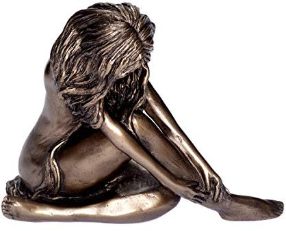 Brillibrum Design Dekofigur Frau Akt Figur aus Bronze & Kunstharz Handarbeit Skulptur Frau Sinnlich Nackt Figur Nude Deko (Figur 1)