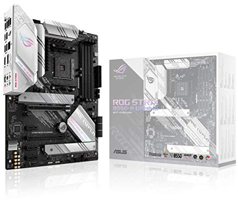 ASUS ROG Strix B550-A Gaming AMD Ryzen AM4 ATX Gaming Motherboard (PCIe 4.0, 14 Power Phases, Intel 2.5GB Ethernet, 2xM.2, Noise-Cancelling Microphone with AI, USB 3.2 Gen 2, Aura Sync RGB)