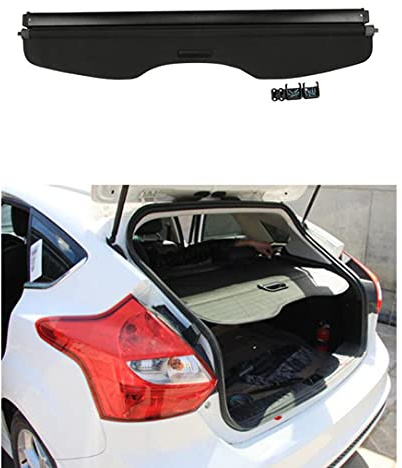 Auto Laderaumabdeckung FüR Ford Focus hatchback 2011-2018 Kofferraum Abdeckung Rollo Einziehbar Kofferraumabdeckung Hutablage Zum Schutz Der PrivatsphäRe Cargo Cover
