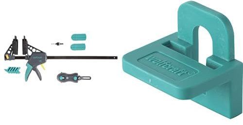 Wolfcraft 6988000 Kit de Pose de Terrasse en Bois - 10 pièces & 6986000 Espaceur pour Terrasse bois Lot de 10