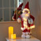 Marco Paul 45cm Red Santa Claus Christmas Decorations - In-lit Battery Operated Soft Plush Standing Santa Figure LED Lights Festive Ornament - Xmas Decoration Indoor Light Up Decoration