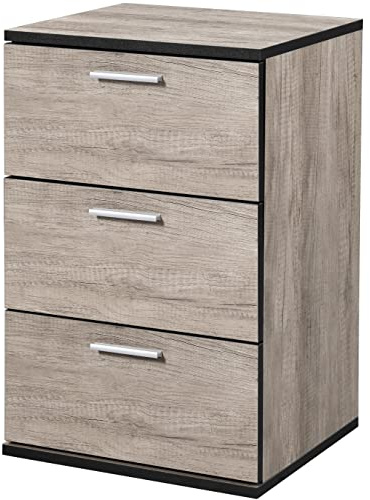 Yaheetech Comodino Moderno con Cassetti per Camera da Letto 40 × 35 × 59 cm