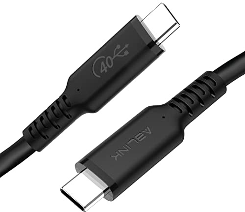 Ablink Cavo USB C 4 40Gbps per Thunderbolt 4 [0.8m],Cavo di Ricarica da Tipo C a Tipo C 100W,8K@30Hz e Doppio Video 4K, Compatibile con Thunderbolt 4/3 per iPhone 16/15,iPad,MacBook,Dock, Monitor