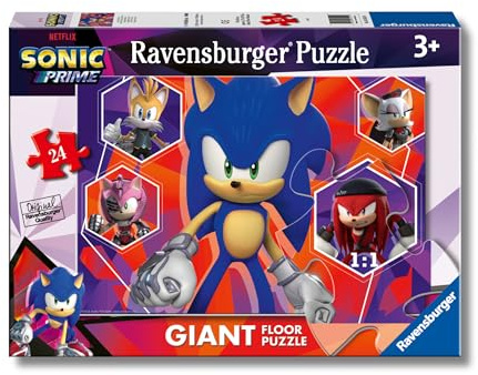 Ravensburger - Puzzle Sonic Prime | Puzzle Bambini 3 Anni O Più | Idea Regalo | 24 Pezzi | Casa Di Bluey | 70x50 Cm | Gioco 3 Anni | Gioco Educativo E Stimolante