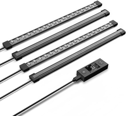 AC Infinity IONBEAM S16, 41cm barras de luz LED de espectro completo de, penetración más profunda Samsung LM301H EVO Diodos y controlador de temporizador de atenuación digital, para plantas de